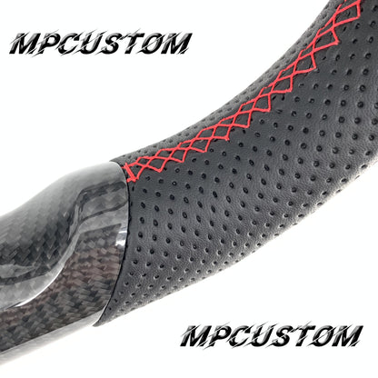 Mpcustom for Chevrolet Corvette C6 ZR1 Z06 carbon fiber steering wheel round top and flat bottom