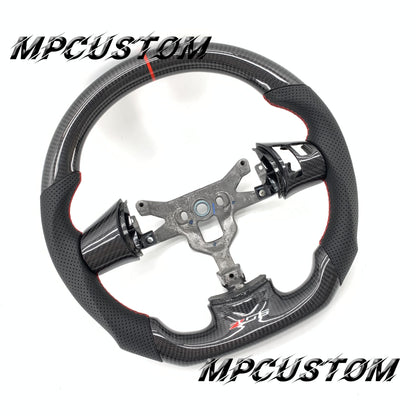 Mpcustom for Chevrolet Corvette C6 ZR1 Z06 carbon fiber steering wheel red stitching
