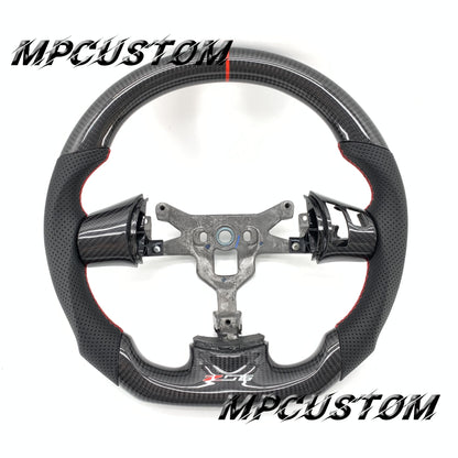 Mpcustom for Chevrolet Corvette C6 ZR1 Z06 carbon fiber steering wheel round top and flat bottom