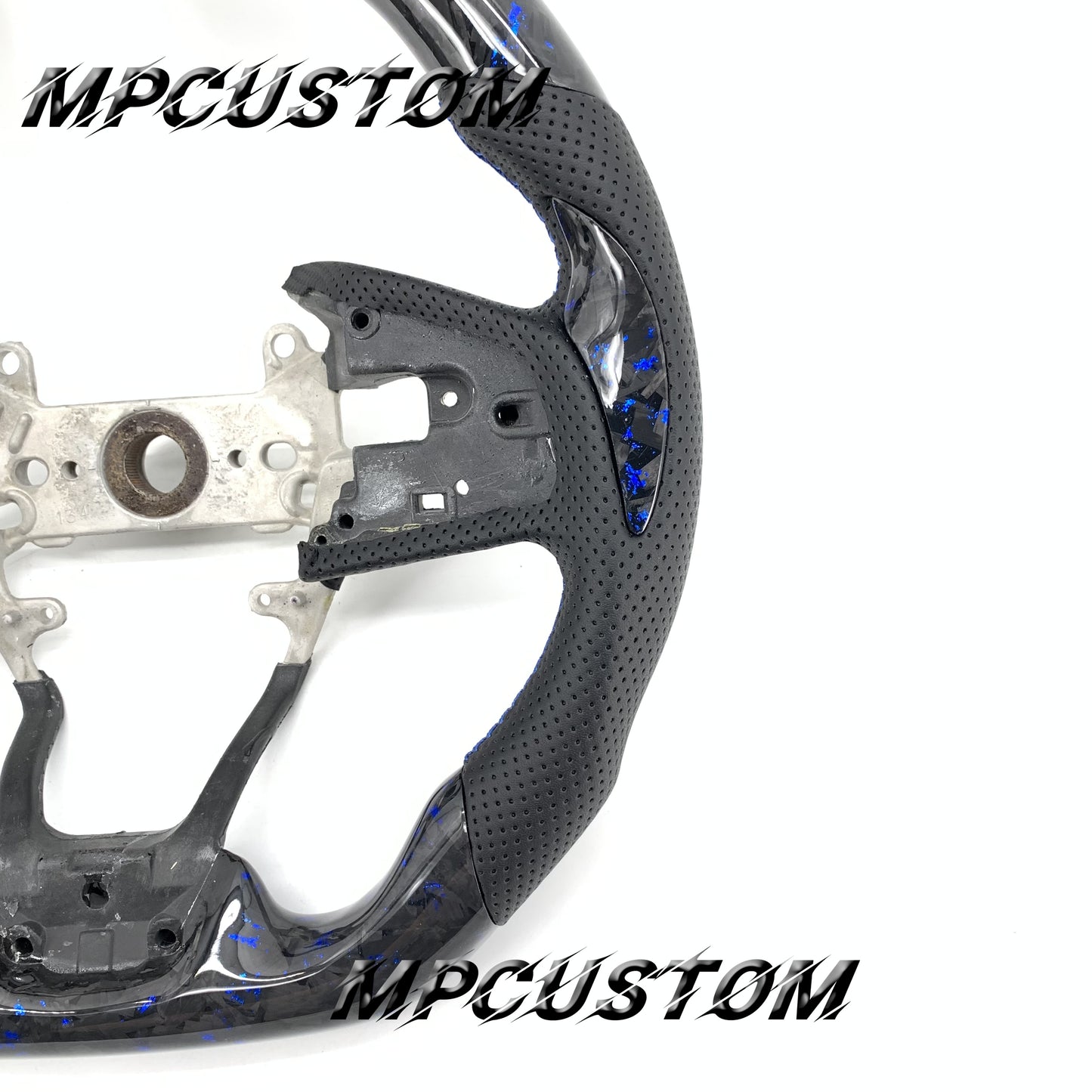 Mpcustom for Honda 10th Gen Civic 2016+ carbon fiber steering wheel blue stitching