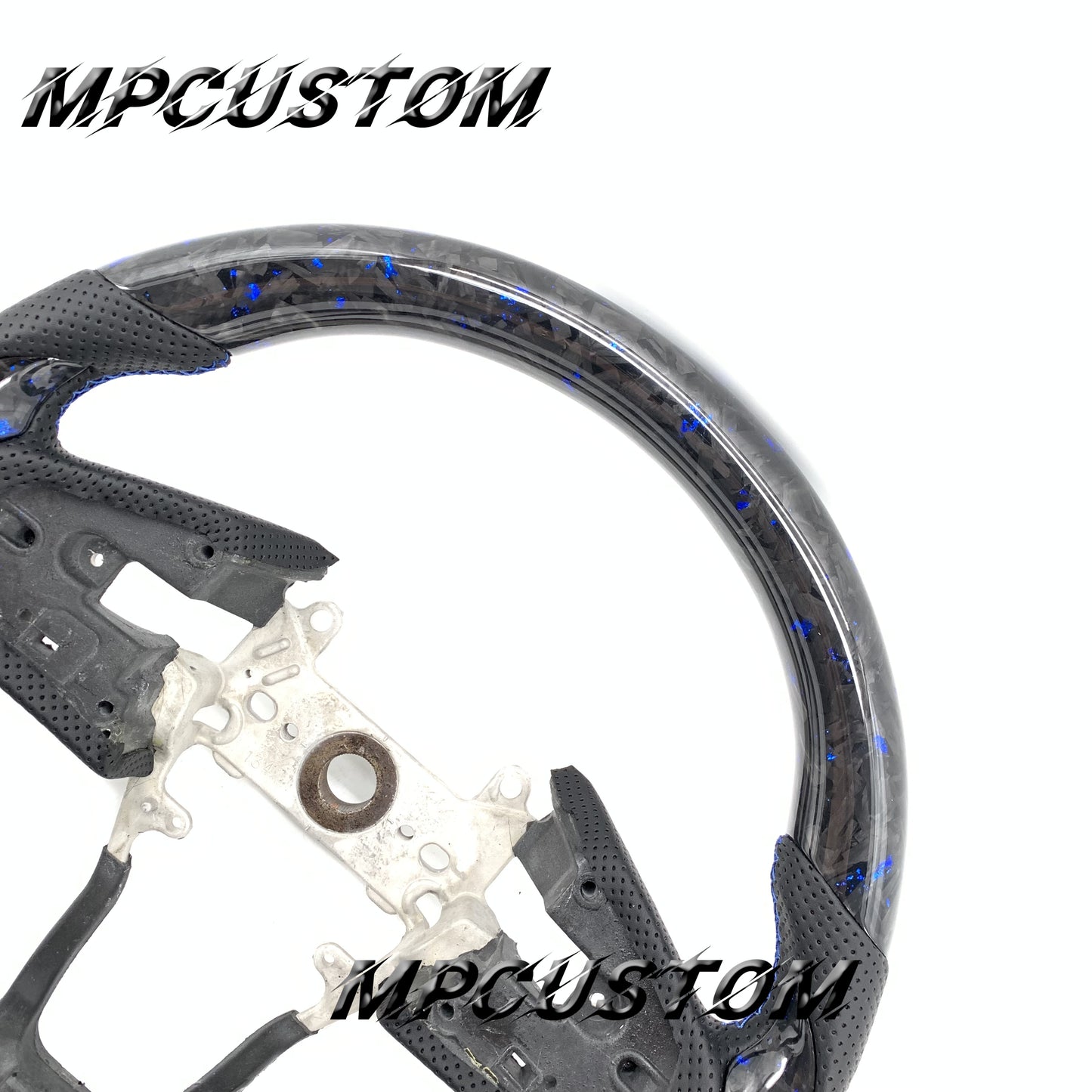 Mpcustom for Honda 10th Gen Civic 2016+ carbon fiber steering wheel blue stitching
