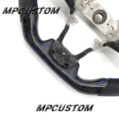Mpcustom for Honda 10th Gen Civic 2016+ carbon fiber steering wheel blue stitching