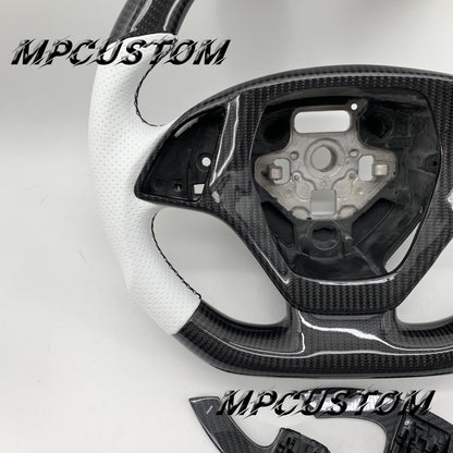 Mpcustom for Chevrolet Corvette C7 2014-2019 carbon fiber steering wheel white