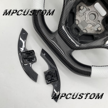 Mpcustom for Chevrolet Corvette C7 2014-2019 carbon fiber steering wheel black stitching