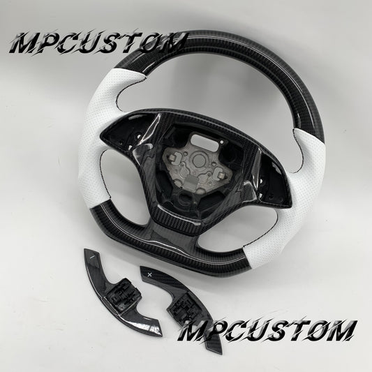 Mpcustom for Chevrolet Corvette C7 2014-2019 carbon fiber steering wheel white