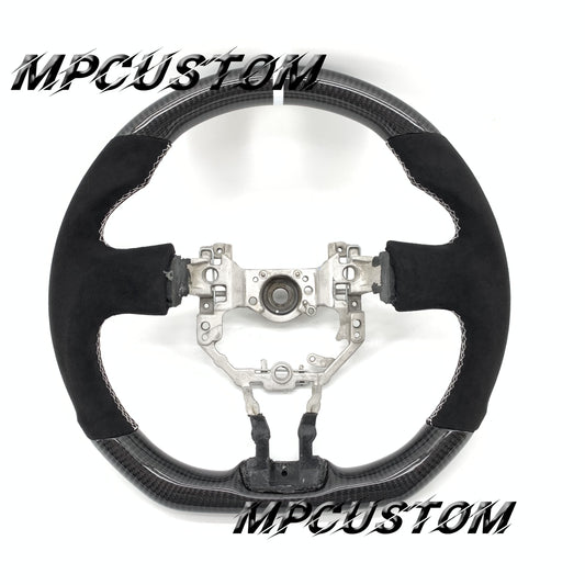 Mpcustom for Toyota 86 BRZ FRS 2013-2016 carbon fiber steering wheel white stripe line