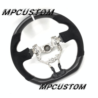 Mpcustom for Toyota 86 BRZ FRS 2013-2016 carbon fiber steering wheel gloss and white stitching