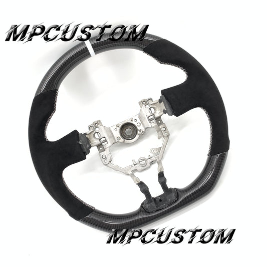 Mpcustom for Toyota 86 BRZ FRS 2013-2016 carbon fiber steering wheel gloss and white stitching