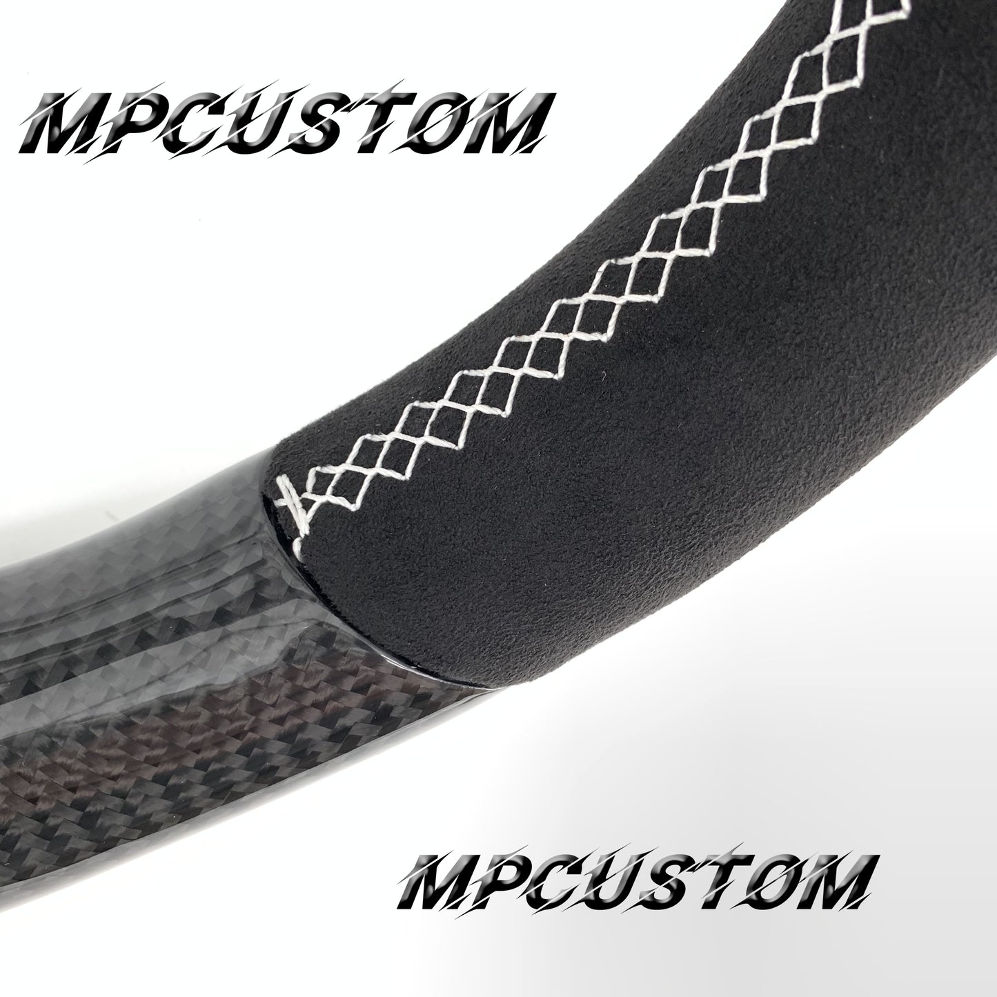 Mpcustom for Toyota 86 BRZ FRS 2013-2016 carbon fiber steering wheel white stripe line