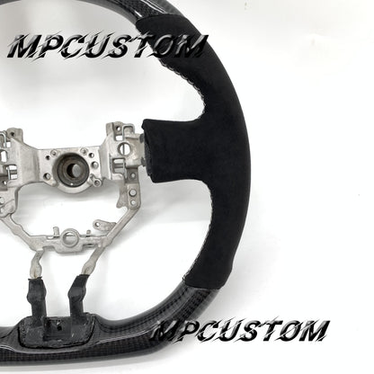 Mpcustom for Toyota 86 BRZ FRS 2013-2016 carbon fiber steering wheel gloss and white stitching
