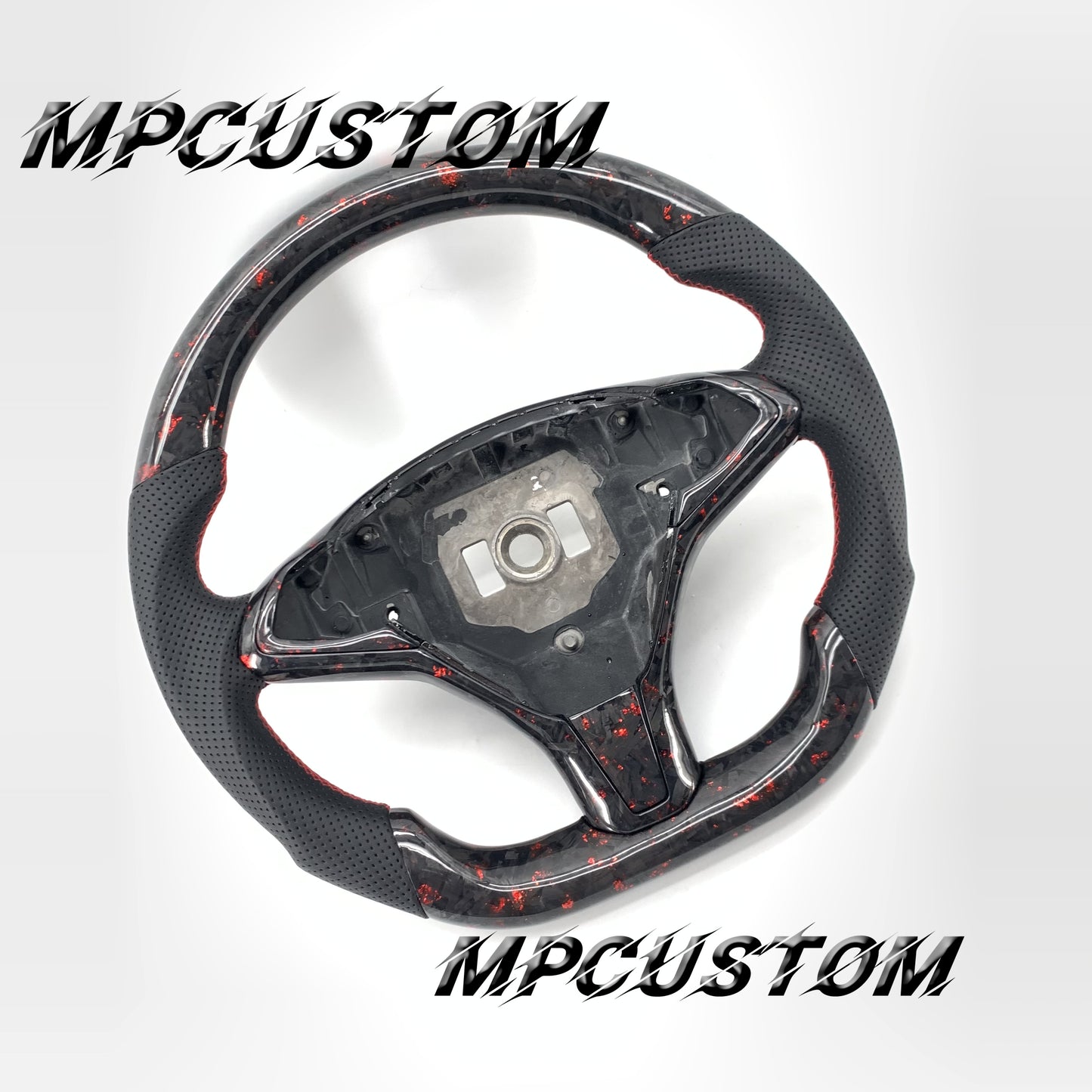 Mpcustom for Tesla model S X carbon fiber steering wheel gloss