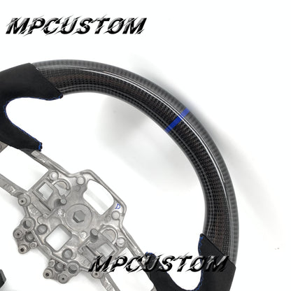 Mpcustom for Ford Mustang 2018-2022 carbon fiber steering wheel blue stripe line