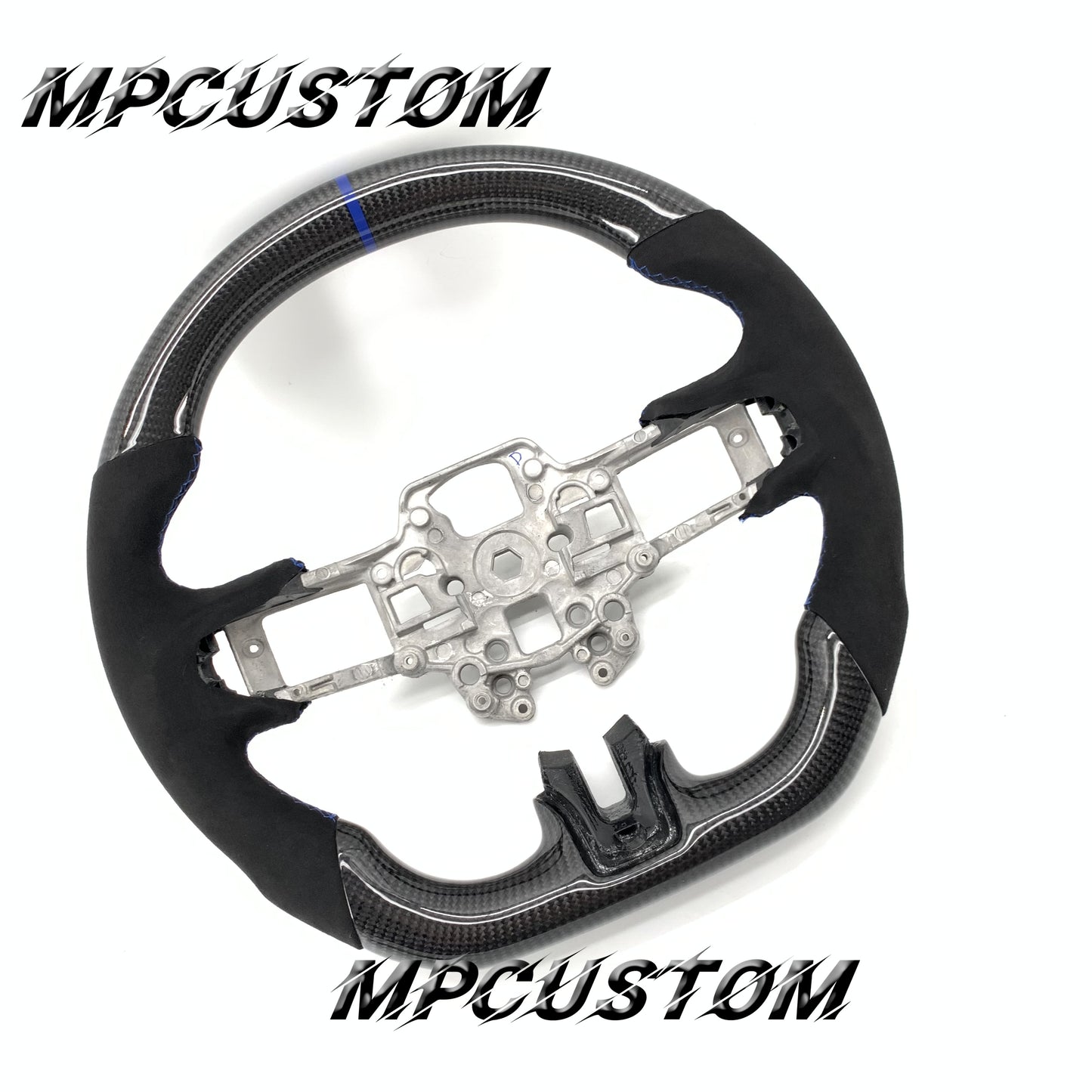 Mpcustom for Ford Mustang 2018-2022 carbon fiber steering wheel blue stripe line