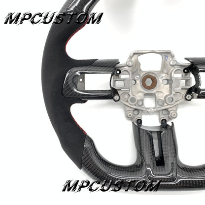 Mpcustom for Ford Mustang 2015-2017 carbon fiber steering wheel red stitching