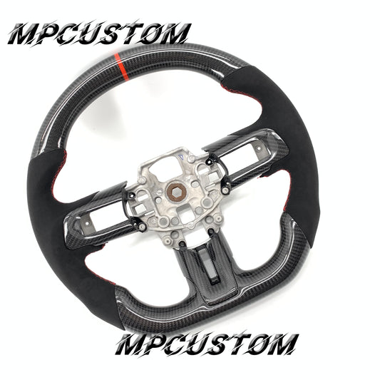 Mpcustom for Ford Mustang 2015-2017 carbon fiber steering wheel red stripe line