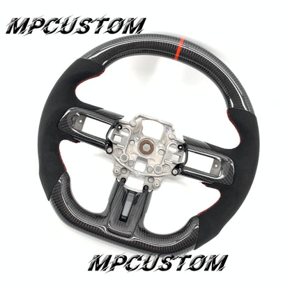 Mpcustom for Ford Mustang 2015-2017 carbon fiber steering wheel red stitching
