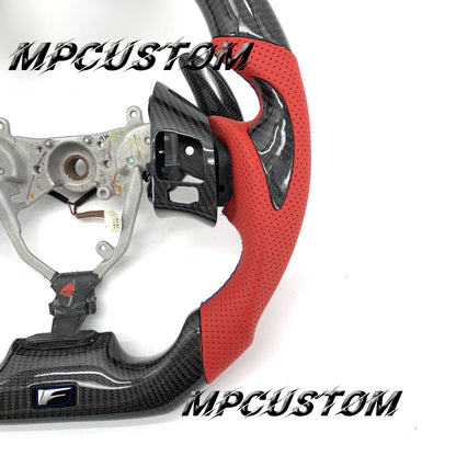 Mpcustom for Lexus IS250 2006-2013 carbon fiber steering wheel gloss and led