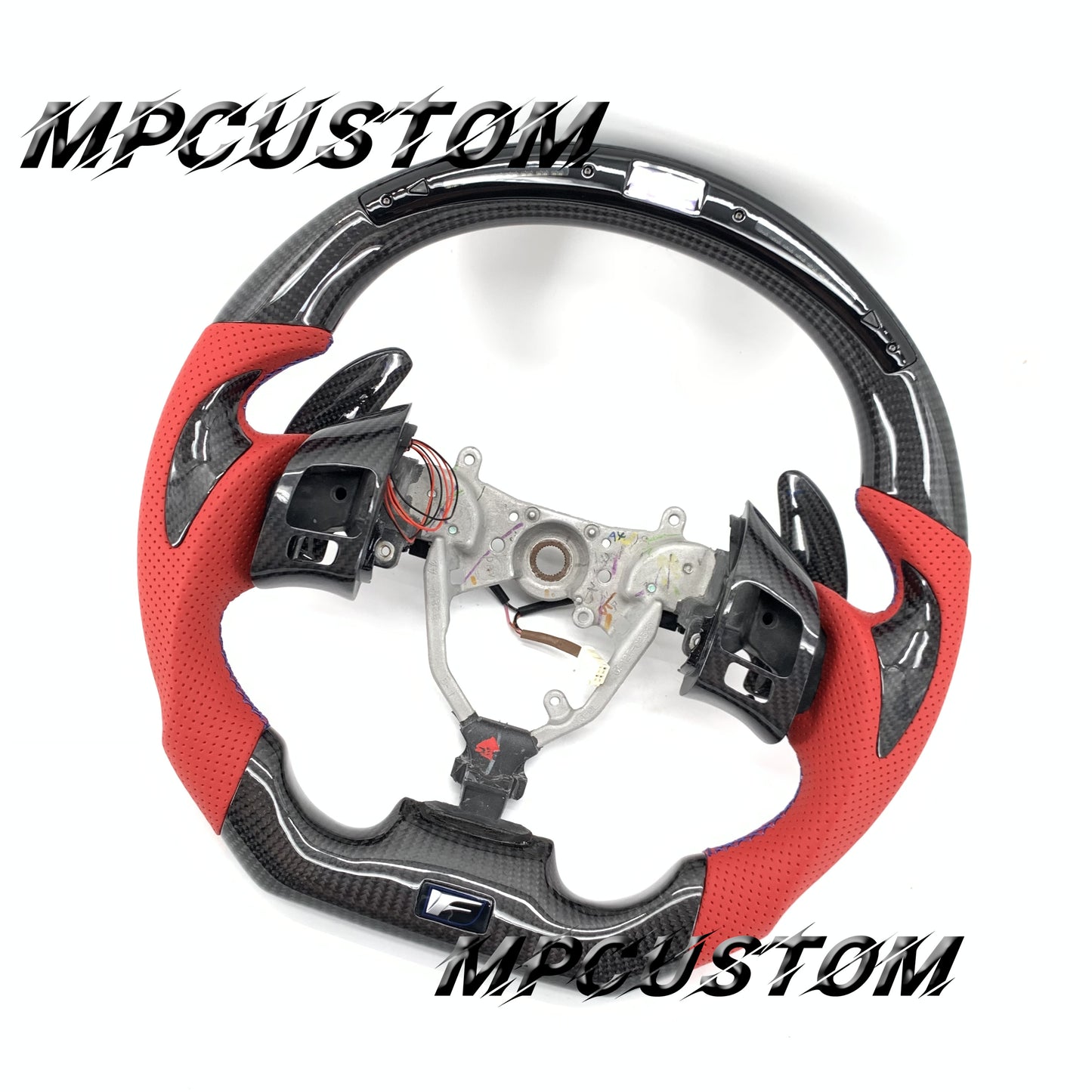 Mpcustom for Lexus IS250 2006-2013 carbon fiber steering wheel gloss and led