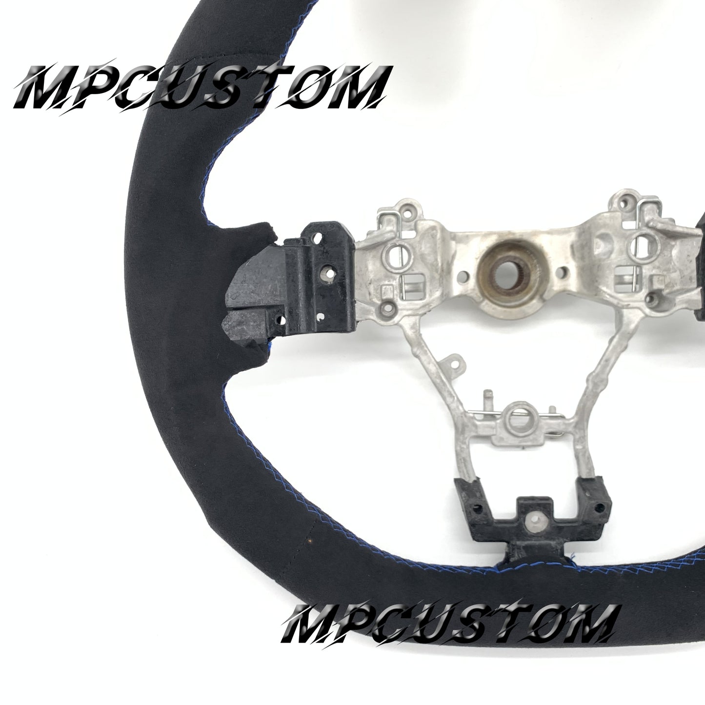 Mpcustom for Subaru 2015-2021 carbon fiber steering wheel blue stitching and blue stripe line