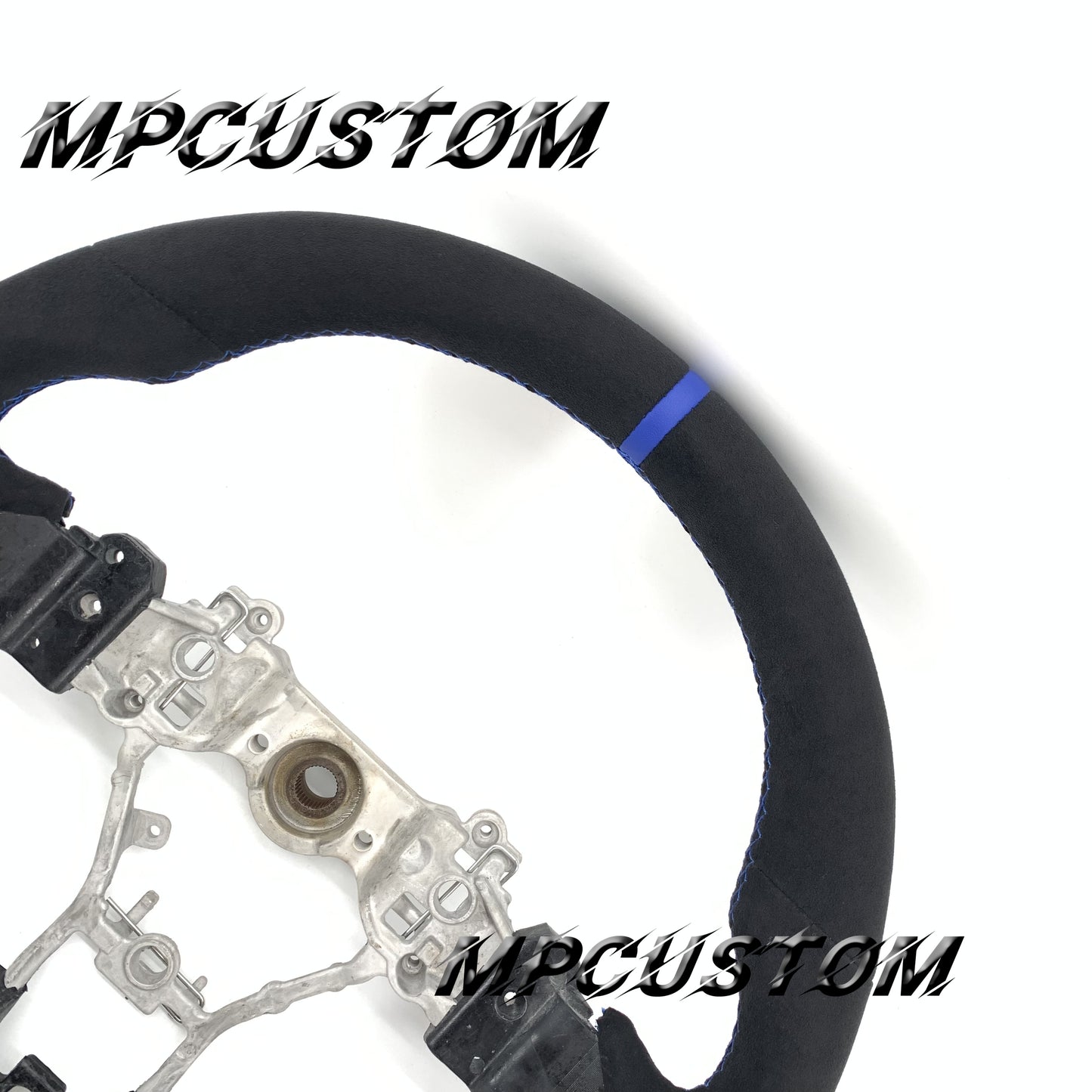 Mpcustom for Subaru 2015-2021 carbon fiber steering wheel blue stitching and blue stripe line