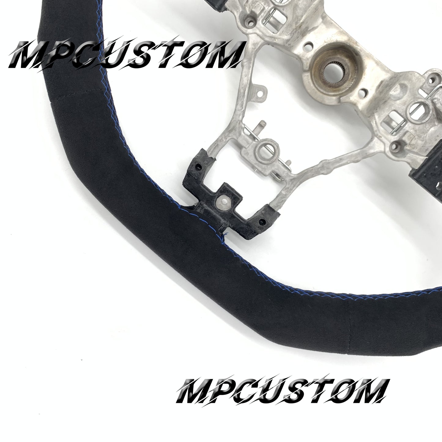 Mpcustom for Subaru 2015-2021 carbon fiber steering wheel blue stitching and blue stripe line