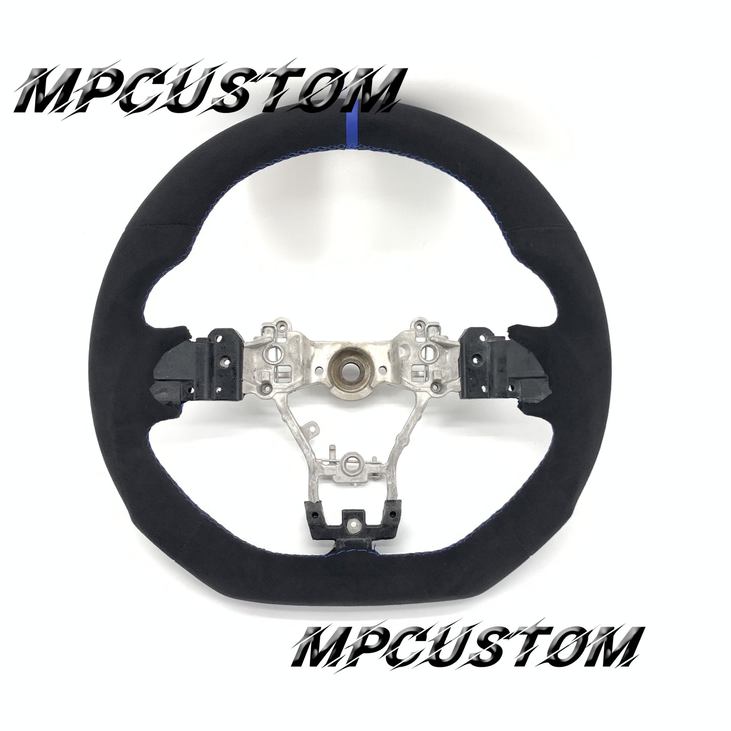 Mpcustom for Subaru 2015-2021 carbon fiber steering wheel blue stitching and blue stripe line
