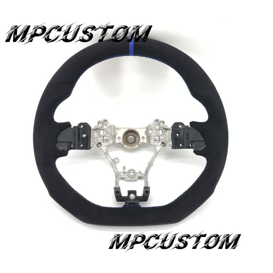 Mpcustom for Subaru 2015-2021 carbon fiber steering wheel blue stitching and blue stripe line