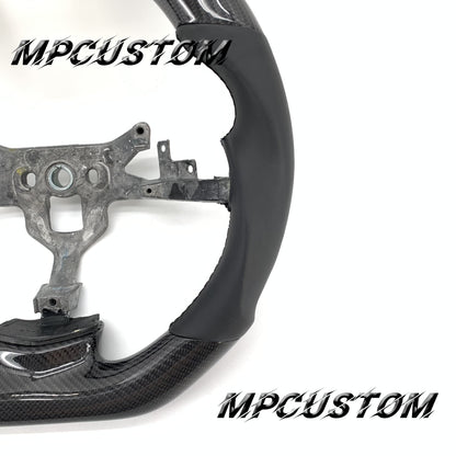 Mpcustom for Chevrolet Corvette C6 ZR1 Z06 carbon fiber steering wheel flat top and smooth