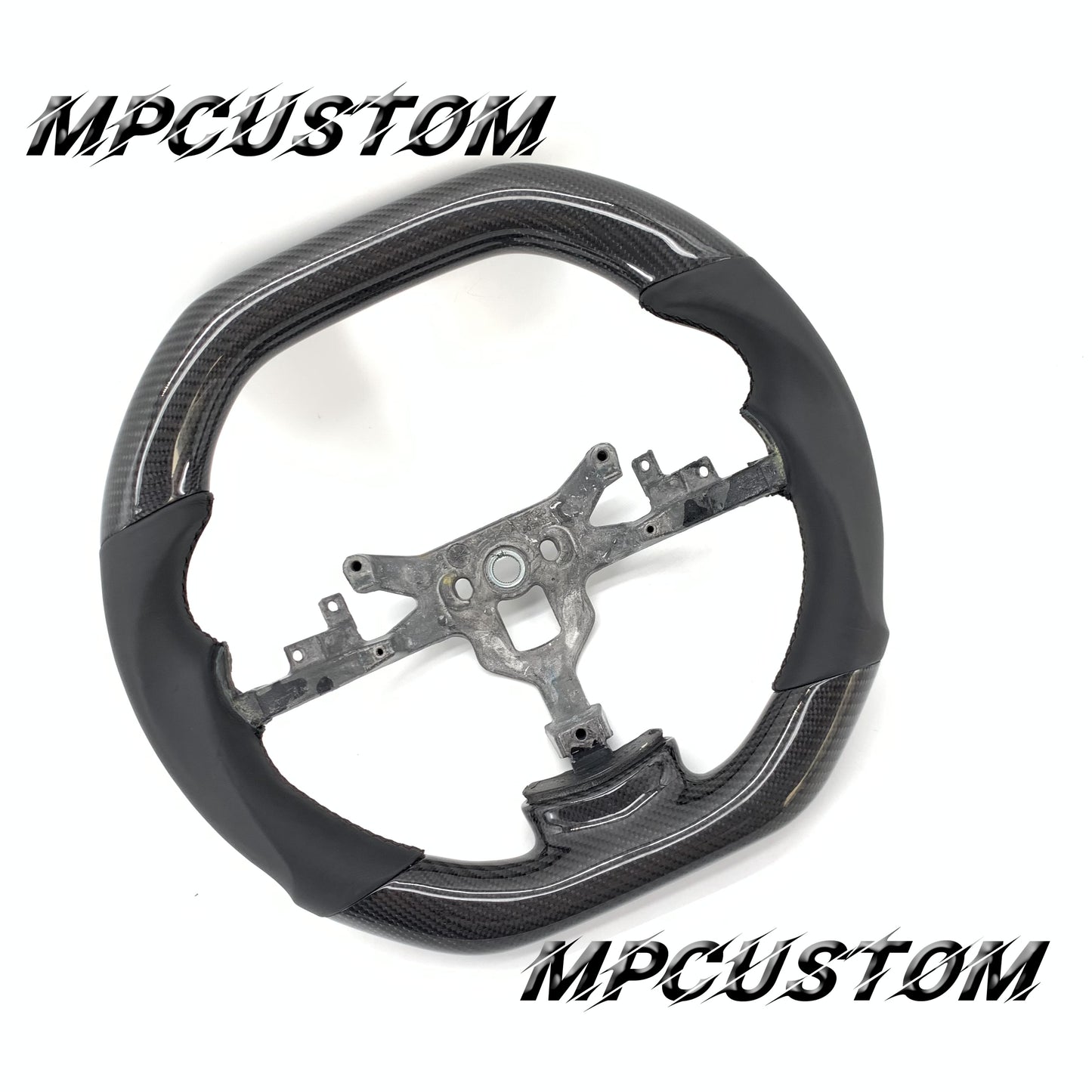 Mpcustom for Chevrolet Corvette C6 ZR1 Z06 carbon fiber steering wheel flat top