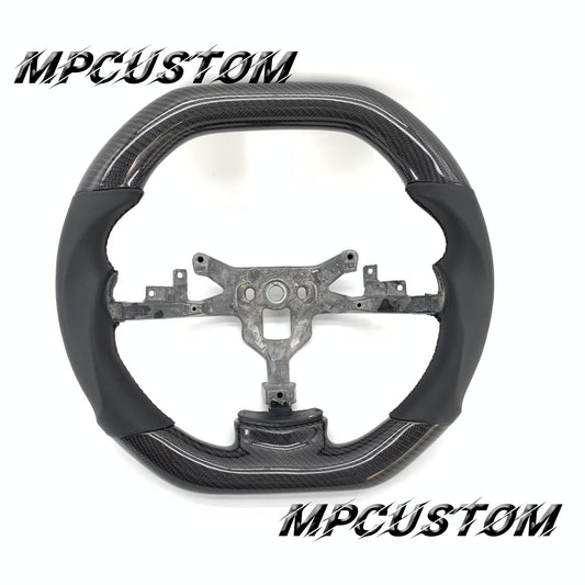 Mpcustom for Chevrolet Corvette C6 ZR1 Z06 carbon fiber steering wheel flat top and smooth