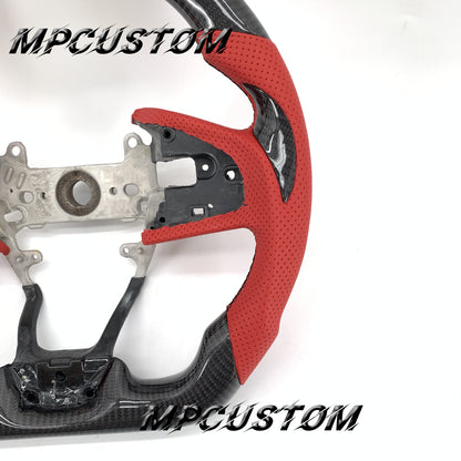 Mpcustom for Honda 10th Gen Civic 2016+ carbon fiber steering wheel led and flat bottom