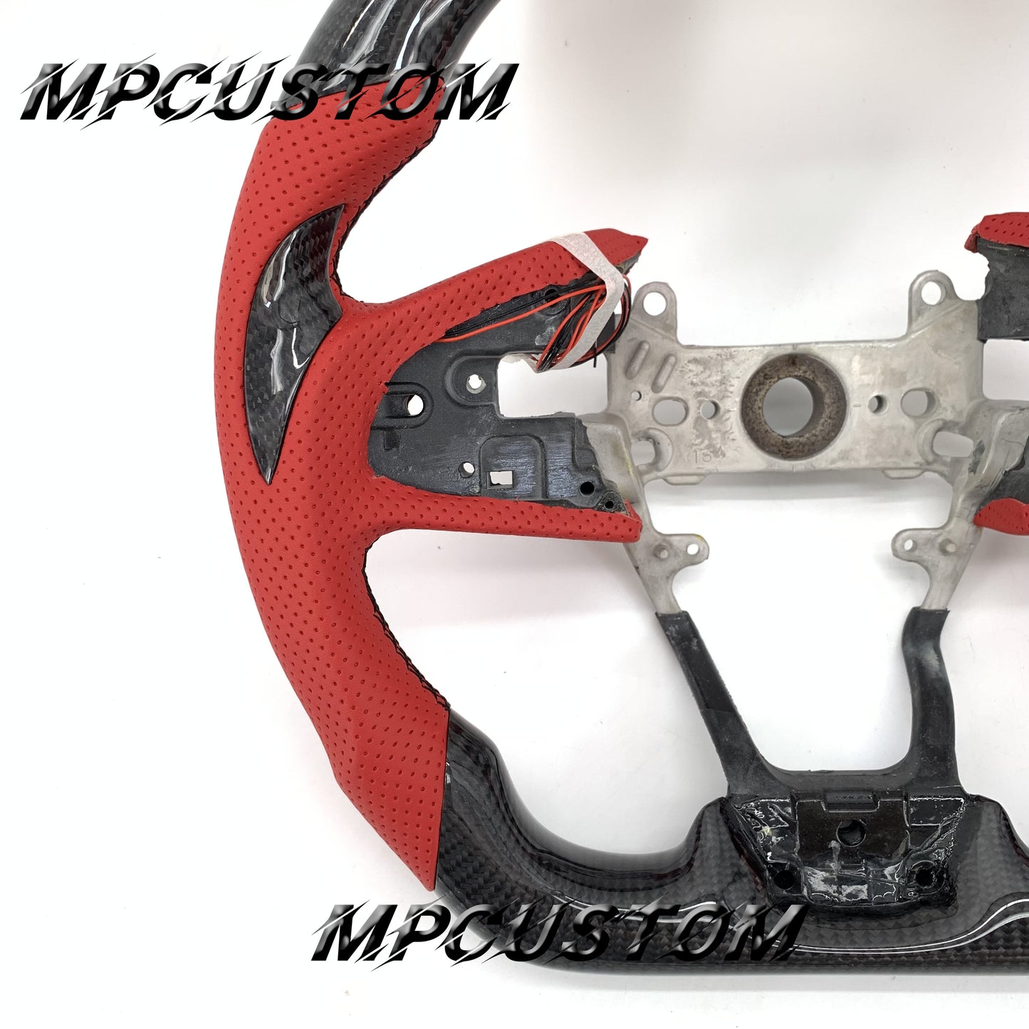 Mpcustom for Honda 10th Gen Civic 2016+ carbon fiber steering wheel led and flat bottom
