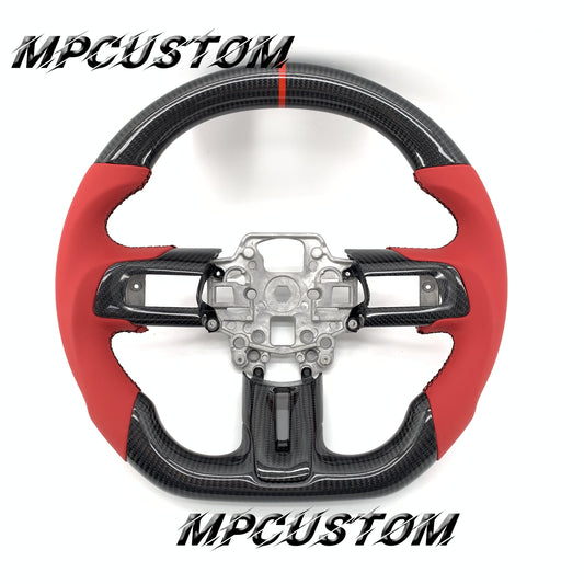 Mpcustom for Ford Mustang 2018-2022 carbon fiber steering wheel smooth