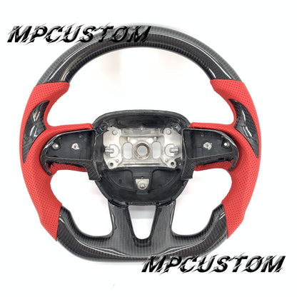 Mpcustom for Dodge SRT Challenger 2015-2021  carbon fiber steering wheel gloss