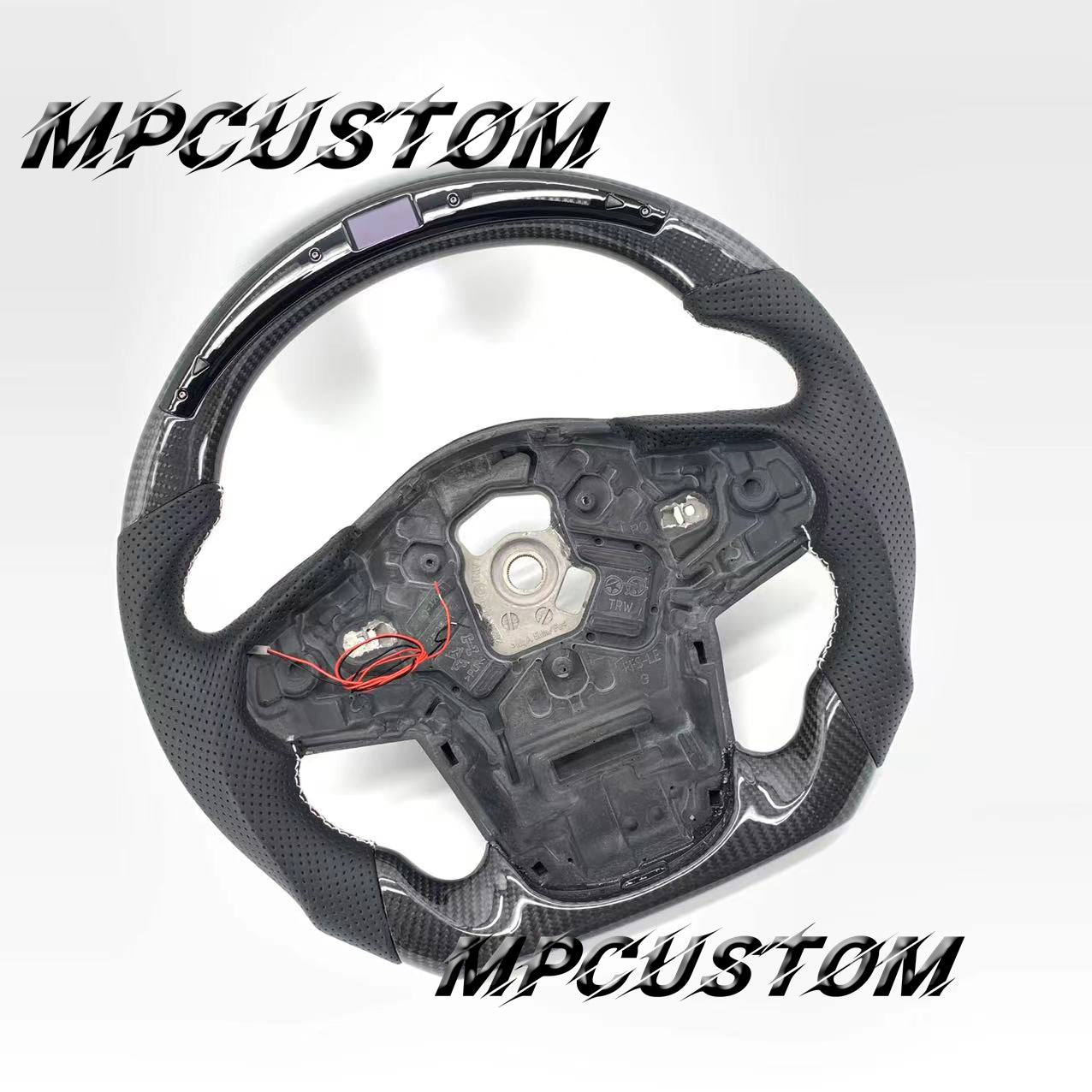 Mpcustom for Toyota Supra 2020 carbon fiber steering wheel white stitching