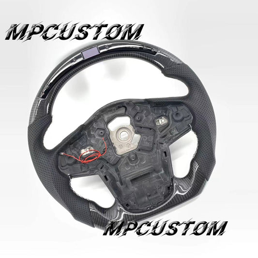 Mpcustom for Toyota Supra 2020 carbon fiber steering wheel white stitching
