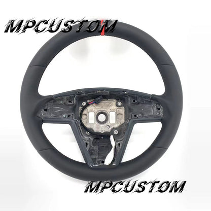 Mpcustom for Tesla new model S carbon fiber steering wheel red stripe line