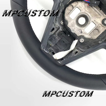 Mpcustom for Tesla new model S carbon fiber steering wheel red stripe line