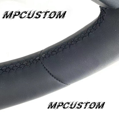 Mpcustom for Tesla new model S carbon fiber steering wheel smooth and red stripe line