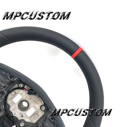 Mpcustom for Tesla new model S carbon fiber steering wheel red stripe line