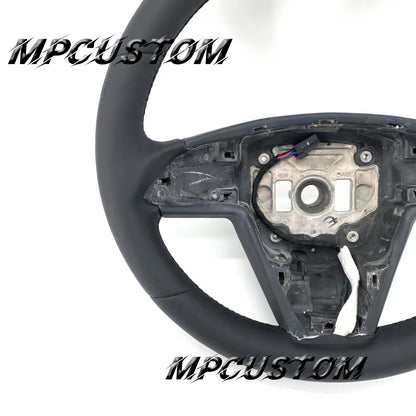 Mpcustom for Tesla new model S carbon fiber steering wheel smooth and red stripe line