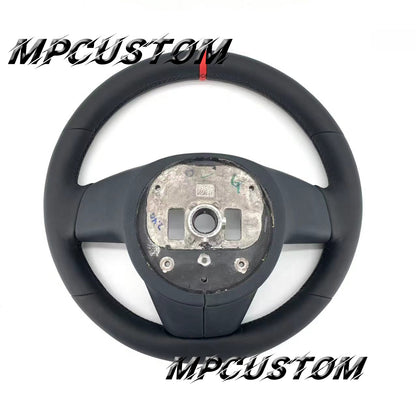Mpcustom for Tesla new model S carbon fiber steering wheel smooth and red stripe line