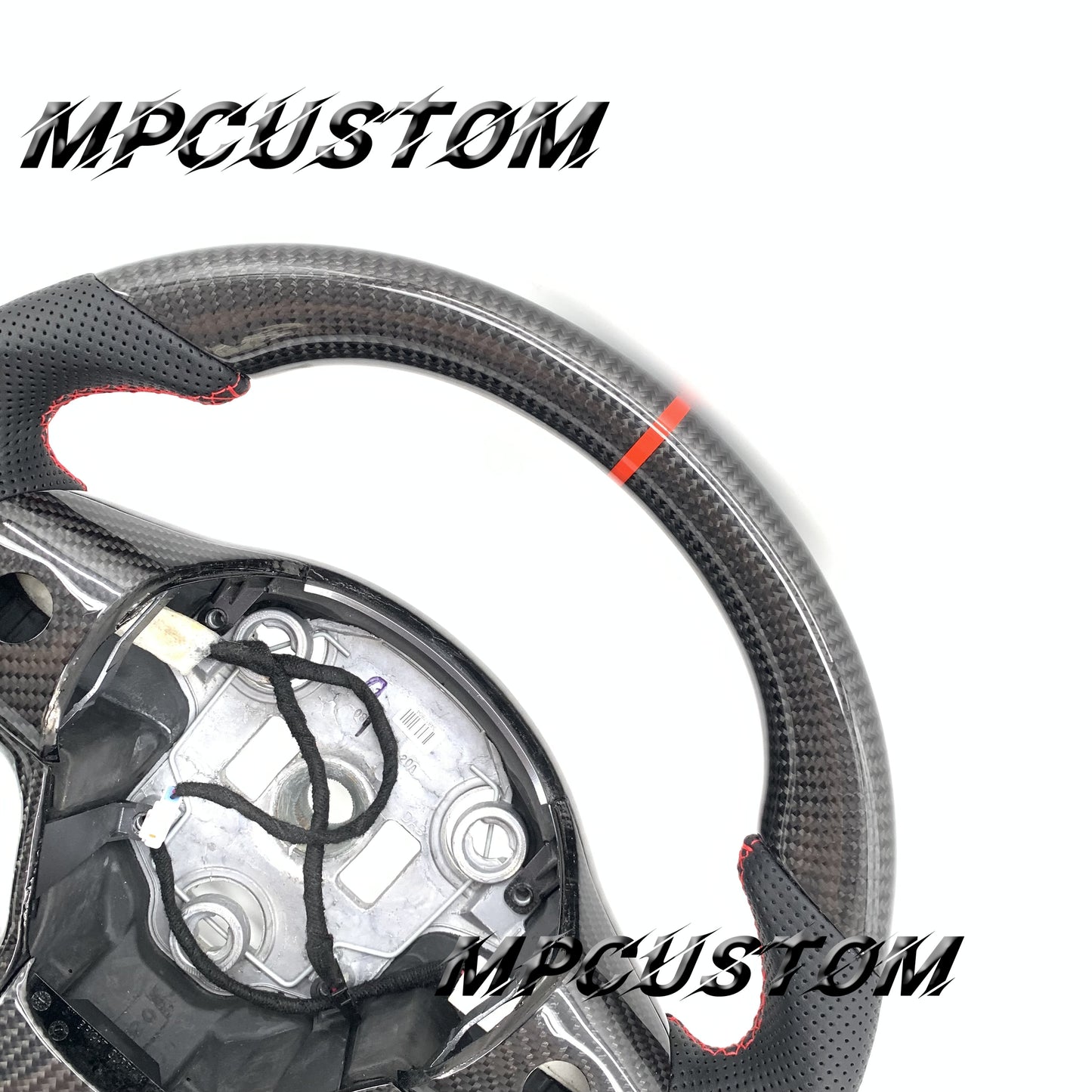 Mpcustom for Tesla model 3 Y carbon fiber steering wheel gloss