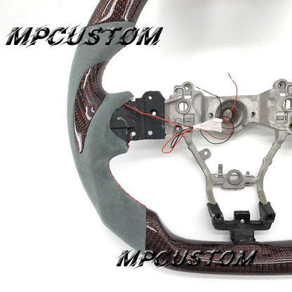 Mpcustom for Subaru 2015-2021 carbon fiber steering wheel gloss and led
