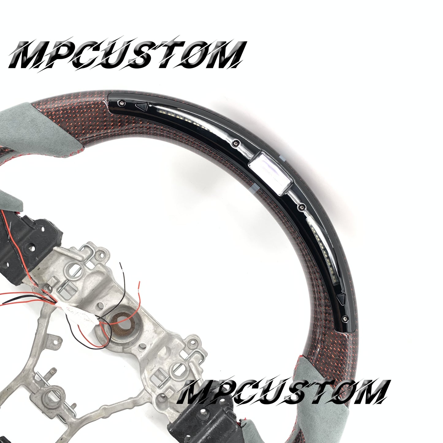 Mpcustom for Subaru 2015-2021 carbon fiber steering wheel led and round top