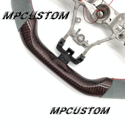 Mpcustom for Subaru 2015-2021 carbon fiber steering wheel gloss and led