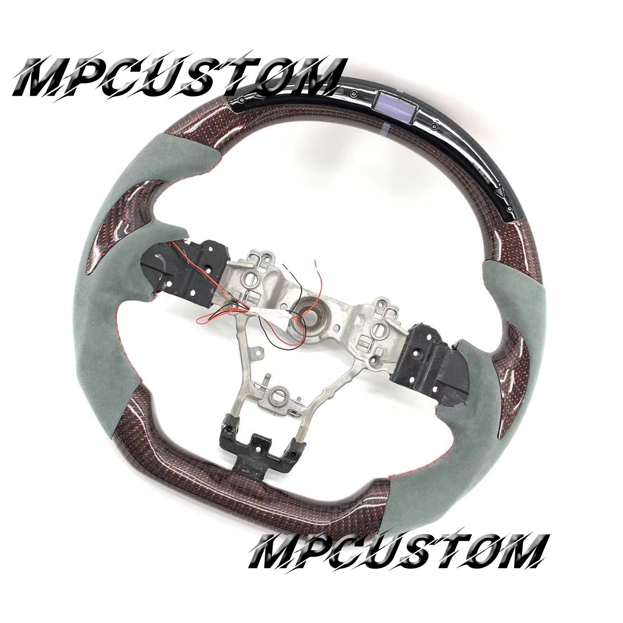 Mpcustom for Subaru 2015-2021 carbon fiber steering wheel led and round top