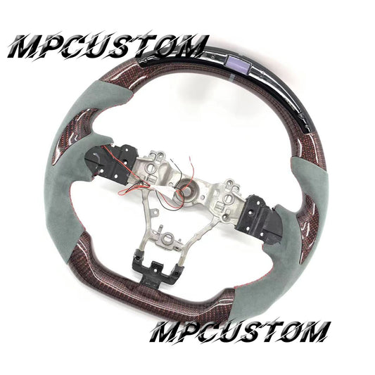 Mpcustom for Subaru 2015-2021 carbon fiber steering wheel led and round top