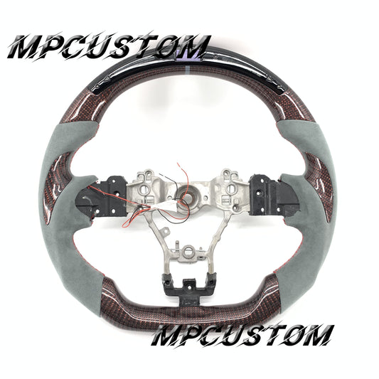 Mpcustom for Subaru 2015-2021 carbon fiber steering wheel gloss and led