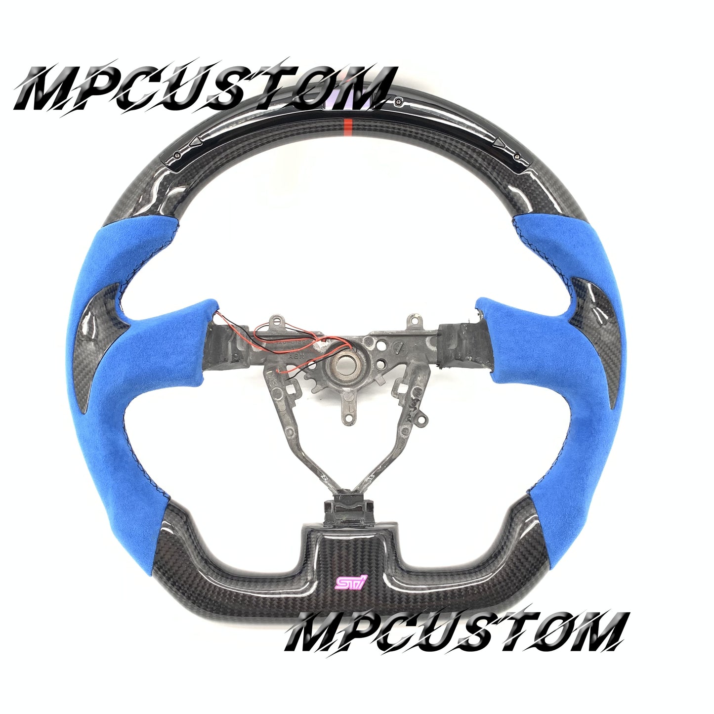 Mpcustom for Subaru wrx sti 2003-2007 carbon fiber steering wheel led